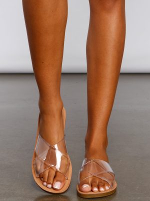 Criss Cross Chic PVC Sandals