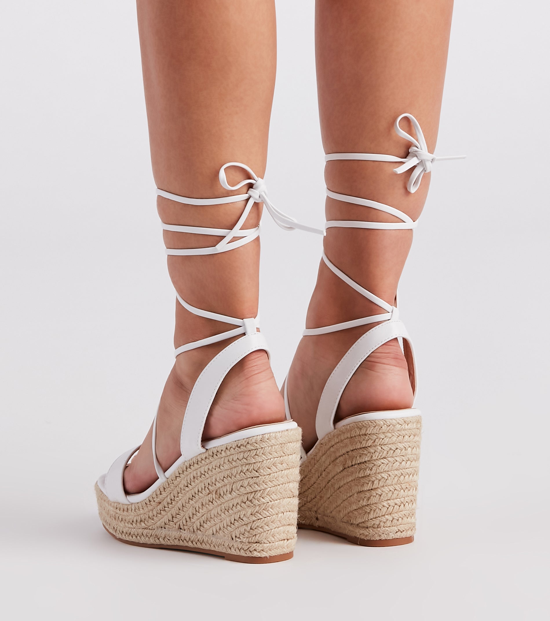 Spring Step Espadrille Lace-Up Wedges - Image 4