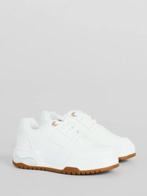 Feeling The Vibe Rhinestone Star Charm Platform Sneakers