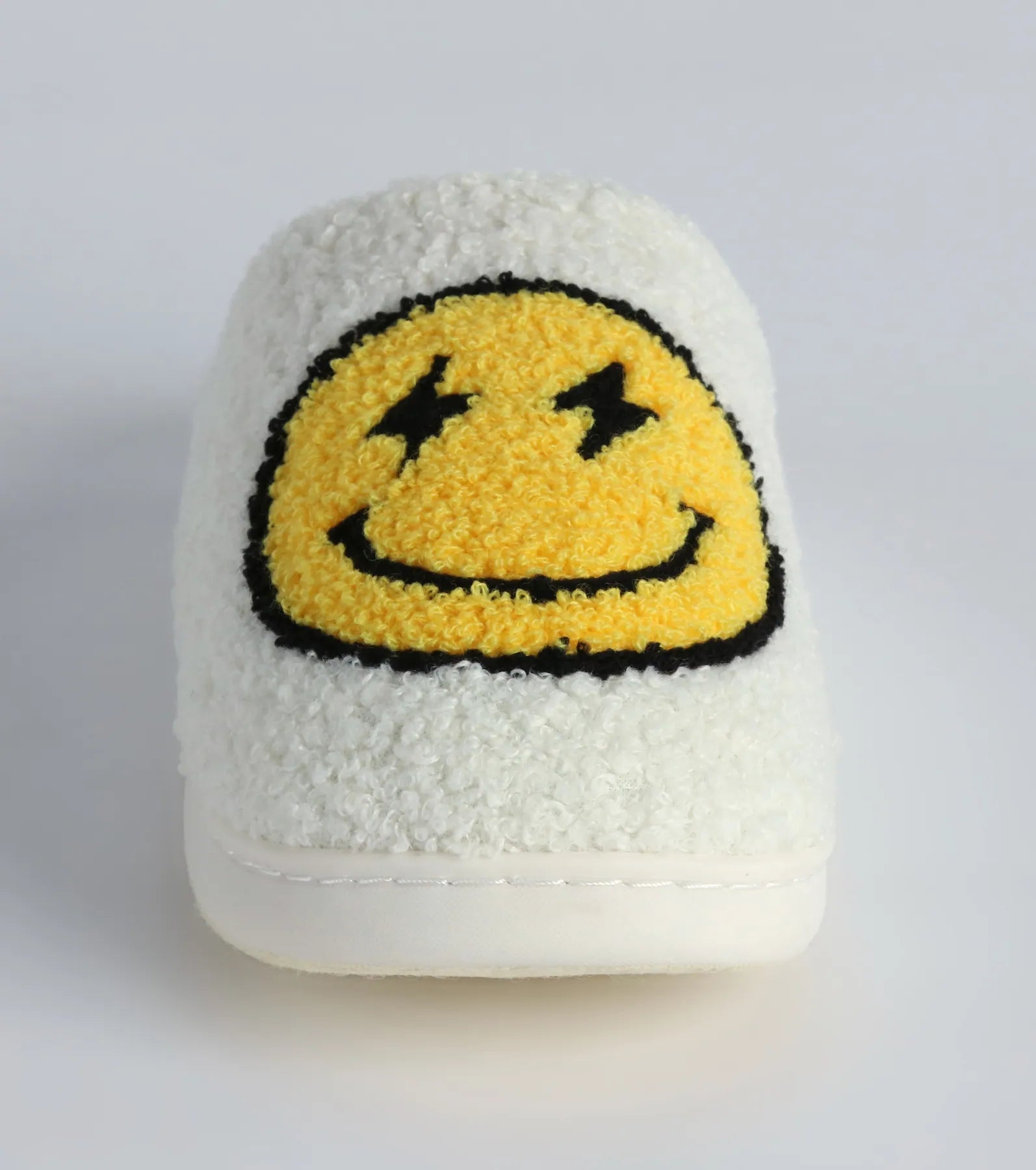 Happy Face Faux Sherpa Slippers - Image 6