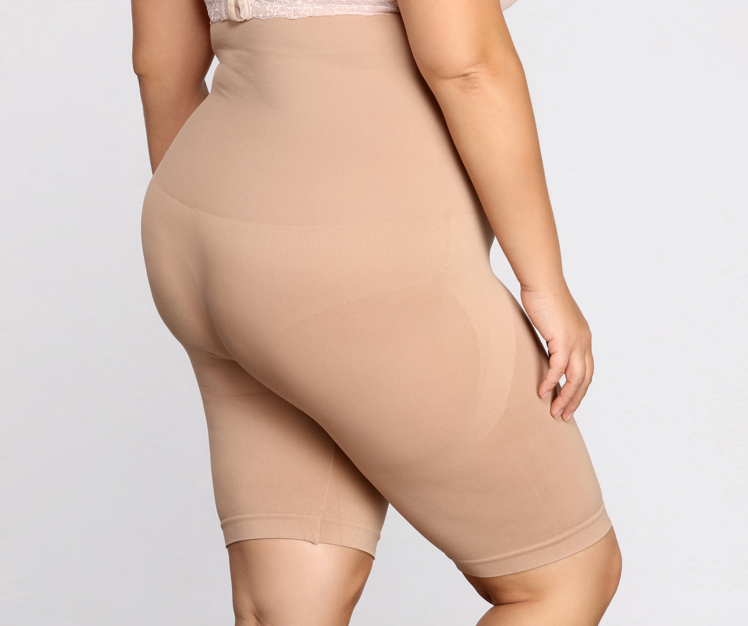 Plus High Waist Shaper Shorts - Image 2